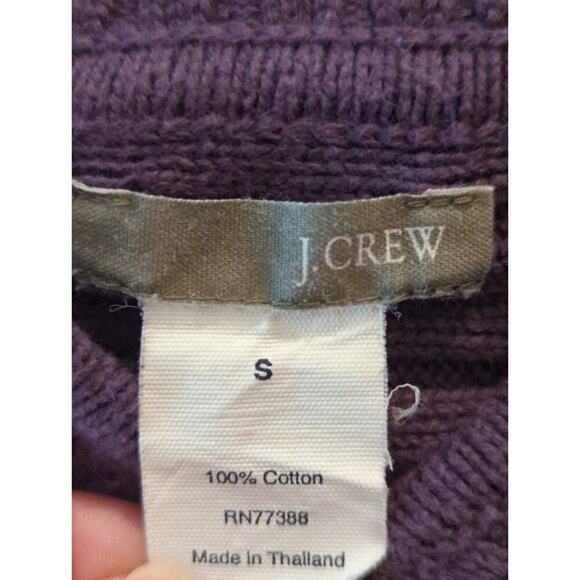 J.‎ Crew Womens Purple Ribbed Hooded Togggle Pullover Sweater Size S - Picture 8 of 8